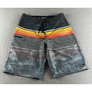 O'Neill Hyperfreak Heist Board Shorts Mens Size 28‎ Multicolor 9" Marble Striped